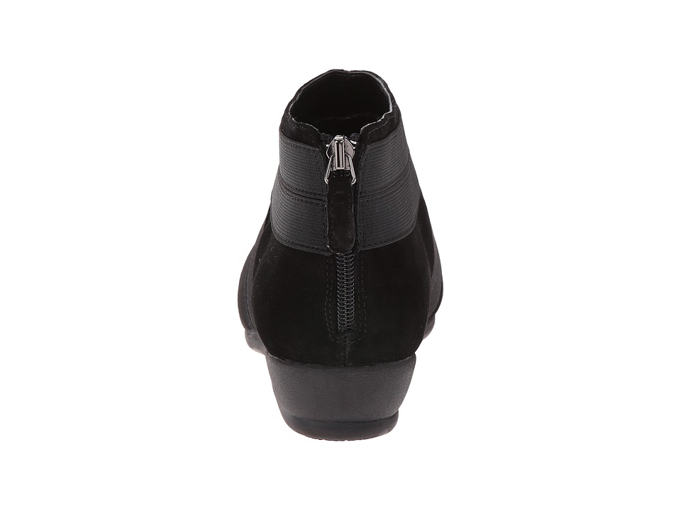 Bota Mujer Trotters Latch Negro Planos EVA Gamuza Cuero Natural