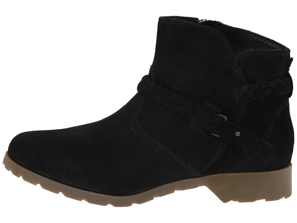 Bota Mujer Teva Delavina Ankle Suede Negro Planos Gamuza Cuero Natural