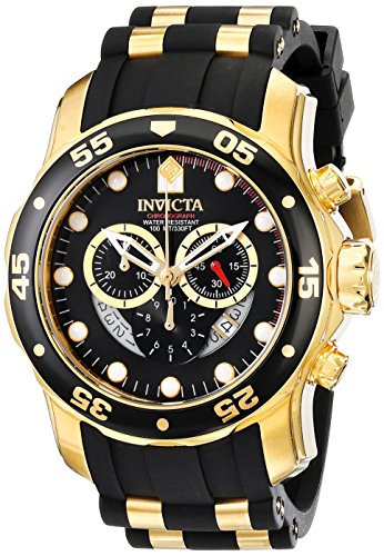 6981 Pro Diver analógico cronógrafo suizo Negro Poliuretano reloj invicta de los hombres
