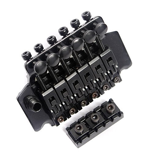 Floyd Rose con licencia Floyd Rose Negro del puente del trémolo de la guitarra piezas del sistema, 1 Pack