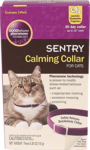SENTRY Calmante Collar para gatos, 3 Pack