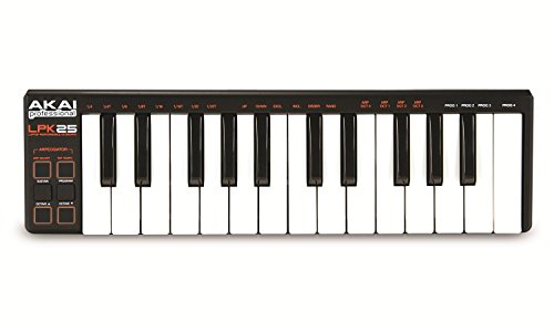 Akai Professional LPK25 | 25 teclas ultra-portátil teclado controlador MIDI USB para ordenadores portátiles
