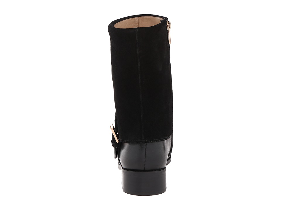 Bota Mujer Trotters Limona Negro Planos Napa Cuero Natural FullGrain Gamuza Cuero Natural