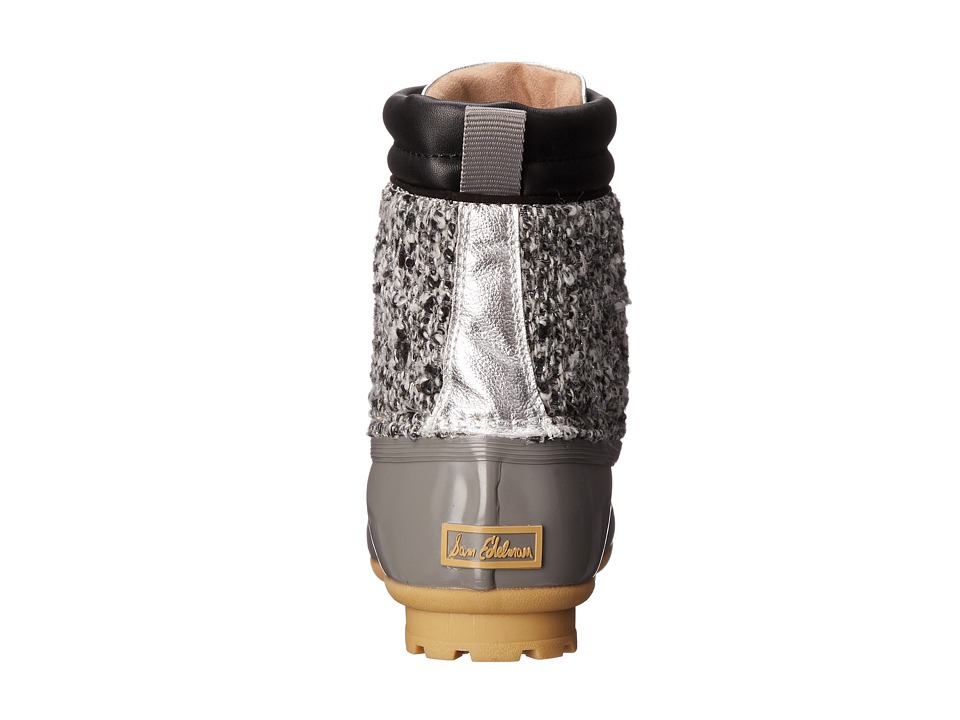 Bota Mujer Sam Edelman Caldwell Gris Planos Cuero Natural