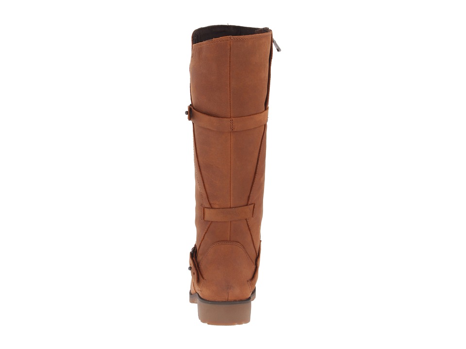 Bota Mujer Teva De La Vina Café Planos Cuero Natural