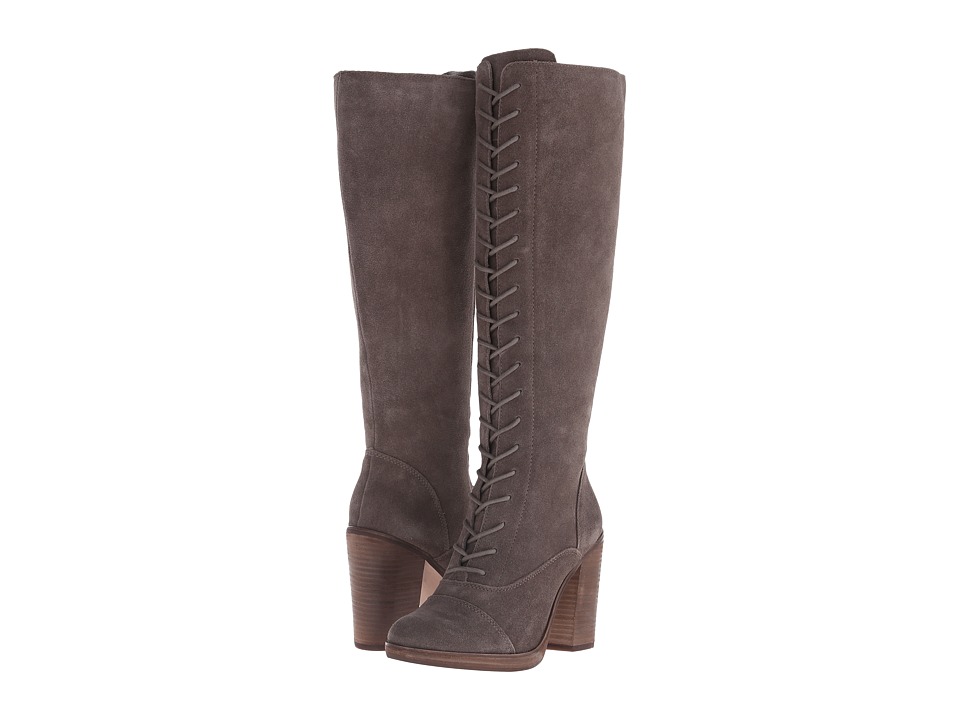 Bota Mujer Steve Madden Nidea Gris Pardo Tacón Medio Gamuza