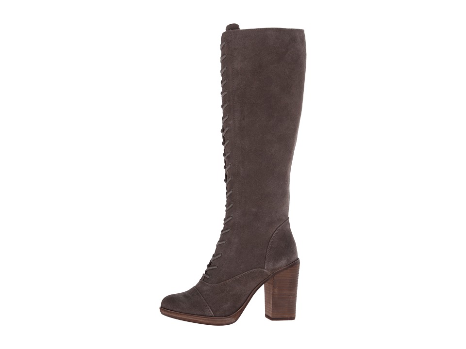 Bota Mujer Steve Madden Nidea Gris Pardo Tacón Medio Gamuza