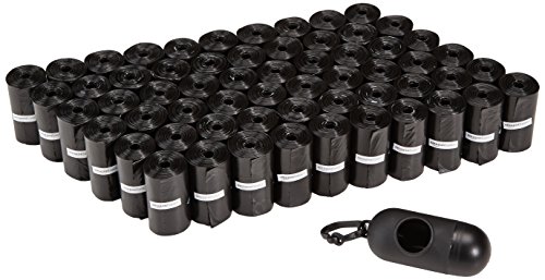 Bolsas de basura para perros AmazonBasics con dispensador y Correa Clip - 900-Conde