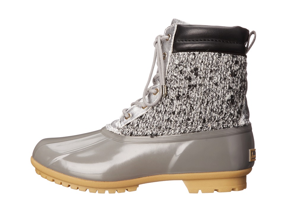 Bota Mujer Sam Edelman Caldwell Gris Planos Cuero Natural