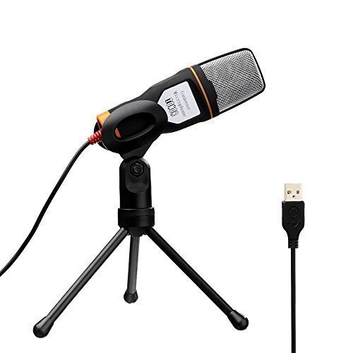 Tonor USB de condensador profesional de sonido Podcast Studio micrófono para PC portátil de Apple Mac versión mejorada - Plug and play, Negro