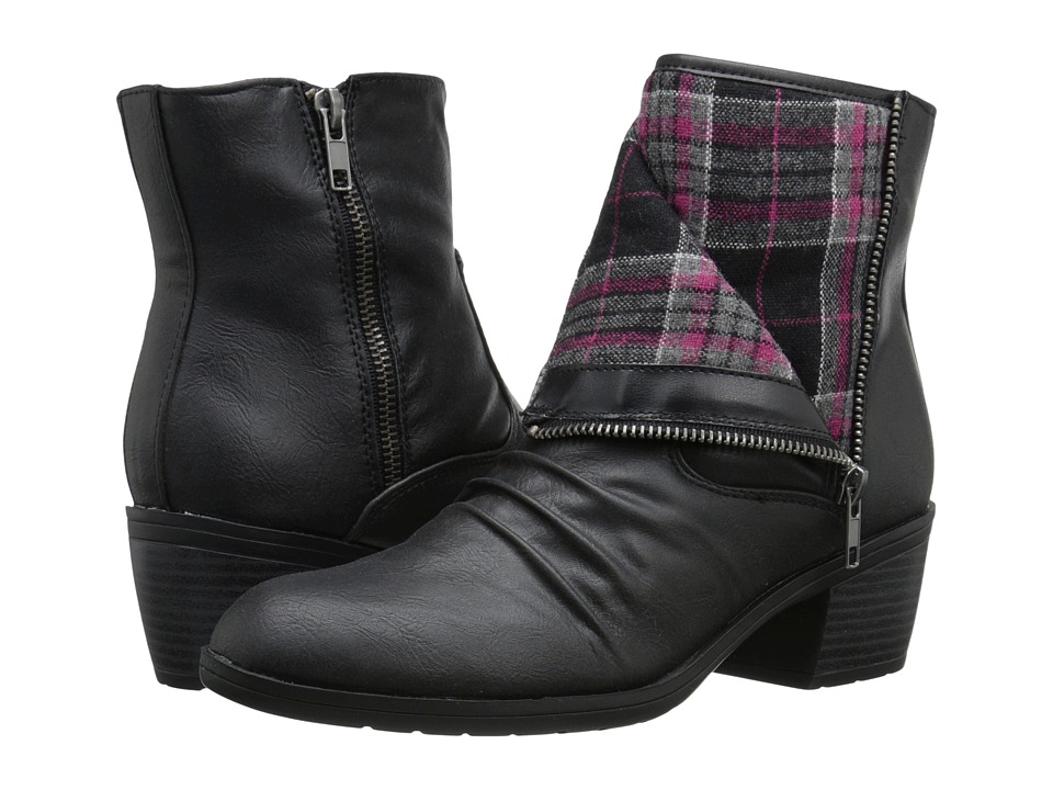 Bota Mujer LifeStride Watchful Negro Tacón Medi Envío Gratis