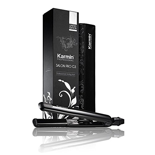 Karmin G3 Salon profesional de cerámica plana de hierro, Negro