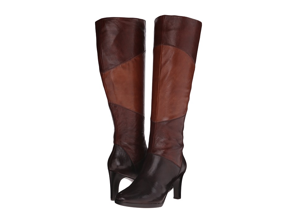 Bota Mujer Naturalizer Analise Café Tacón Medio Cuero Natural