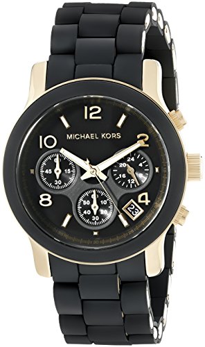 Michael Kors de las mujeres del cauce MK5191 Negro reloj de acero inoxidable