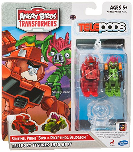 Angry Birds Transformers Telepods Sentinel Prime Bird vs. Deceptihog Bludgeon Figura Paquete