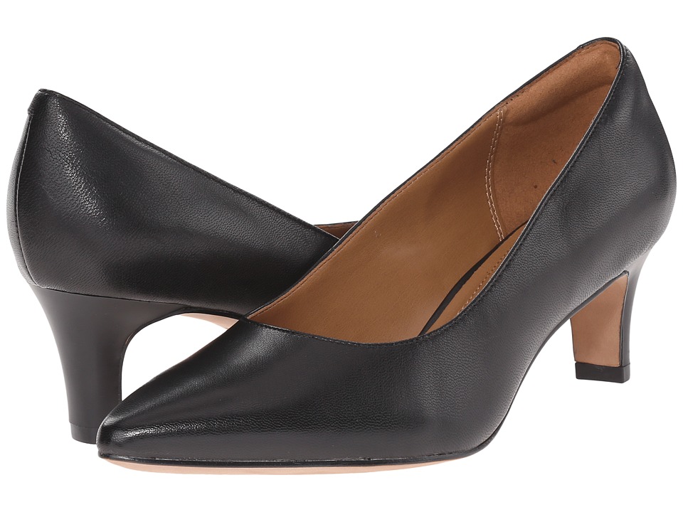 Tacones Mujer Clarks Crewso Wick Negro Tacón Medio Sintético Cuero Natural