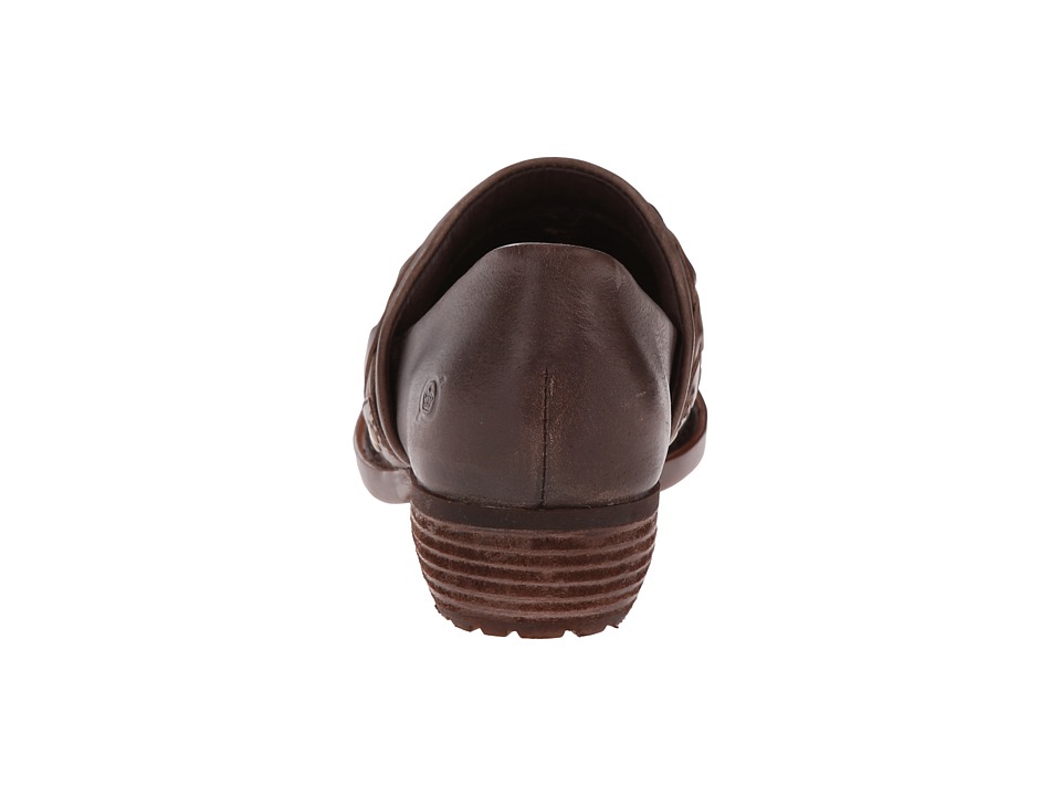 Zapato Mujer Born Hensley Café Planos Cuero Nat Envío Gratis