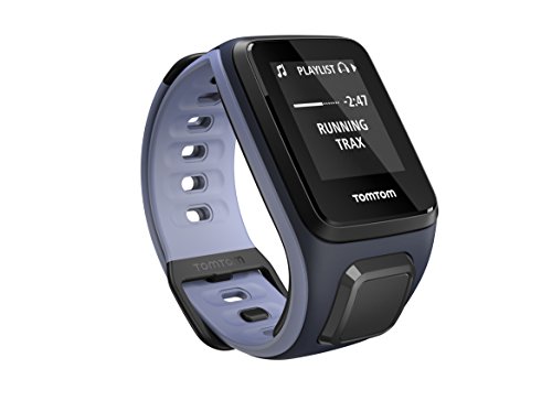 TomTom Spark Cardio + Música, GPS reloj de la aptitud + monitor del ritmo cardíaco + 3 GB de almacenamiento de música (Pequeño, capitán del cielo / Purple Haze)