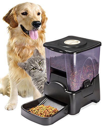 Alimentador OxGord electrónico automático temporizador programable para perro grande para perros pequeños